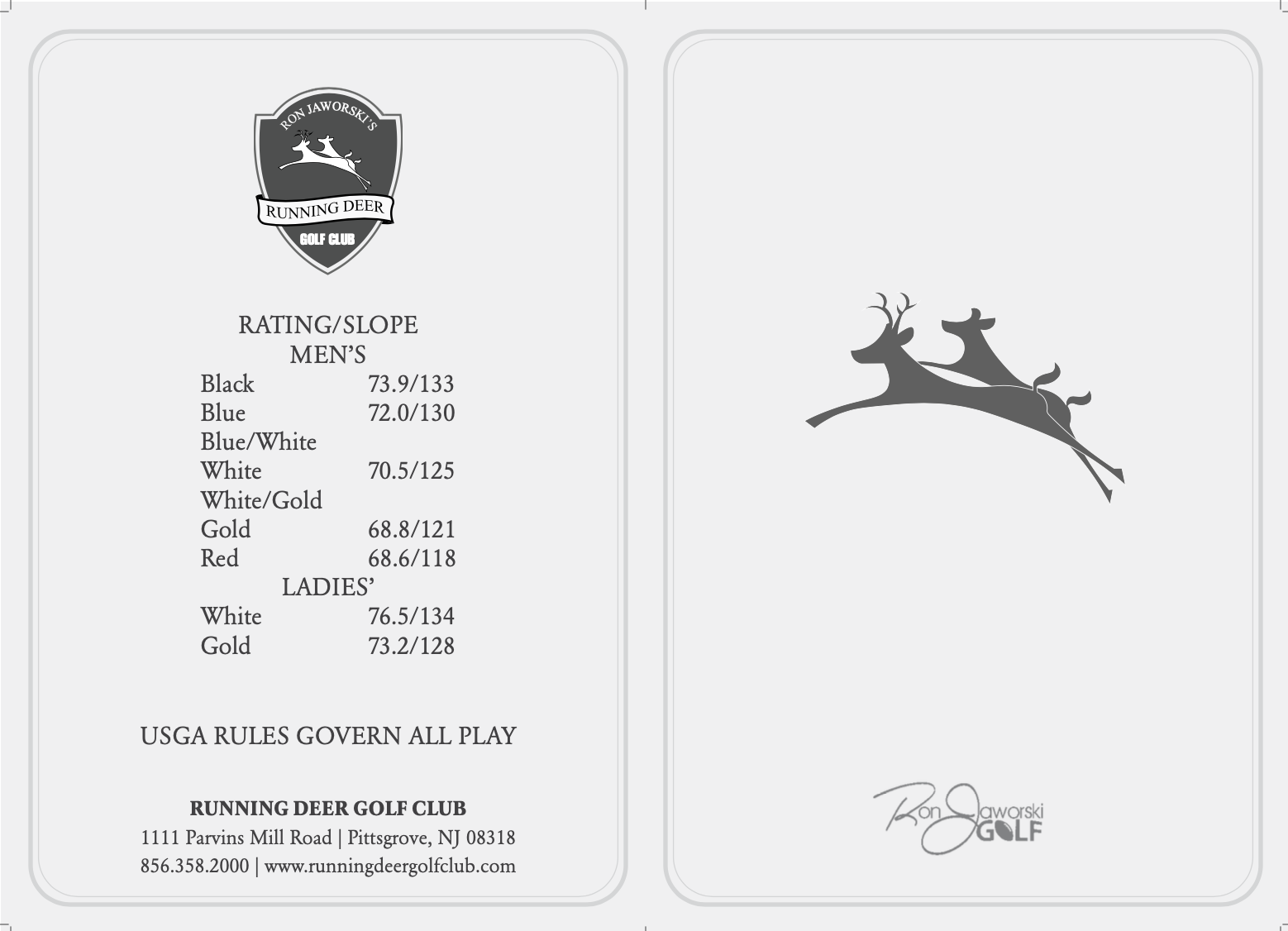 Running Deer Scorecard