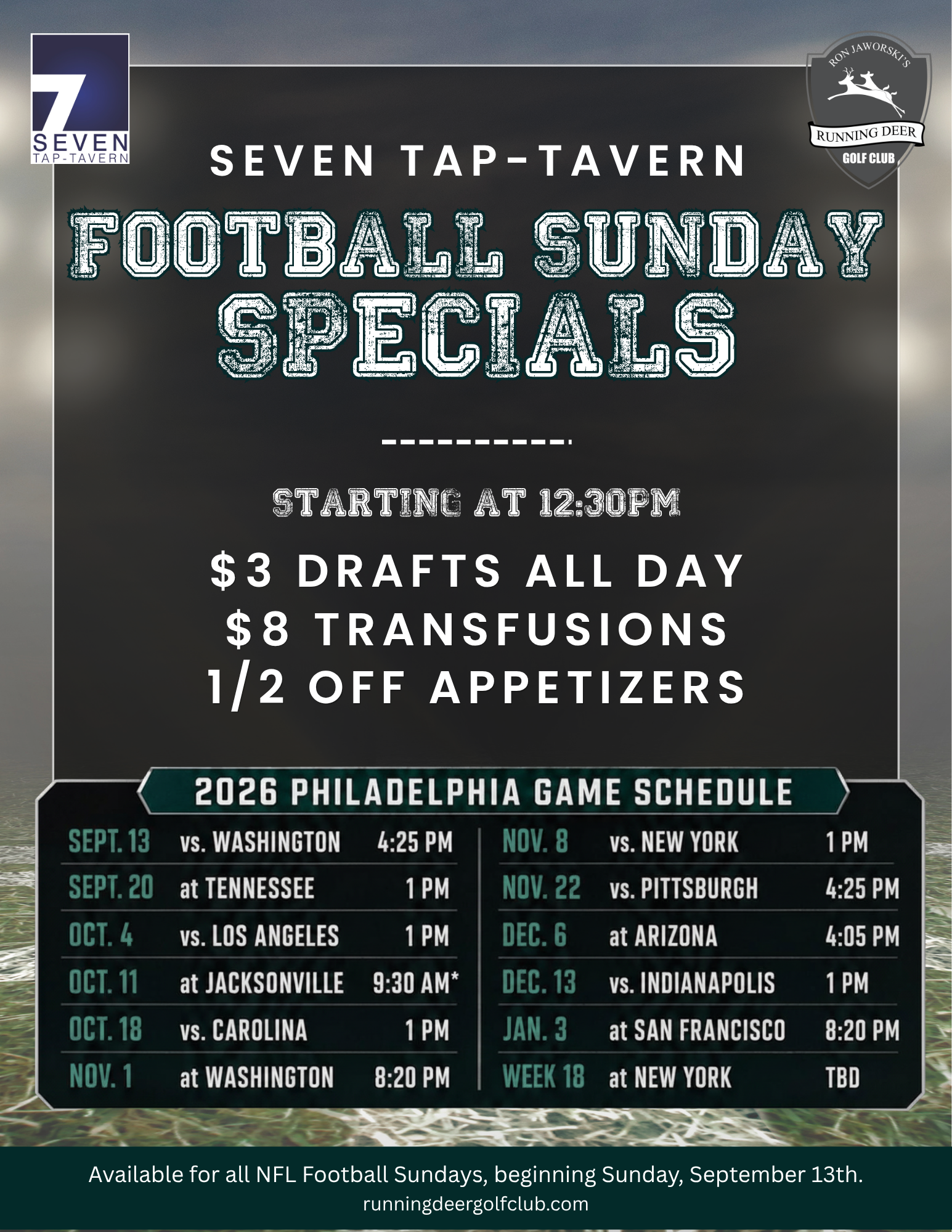 Football Sunday Specials